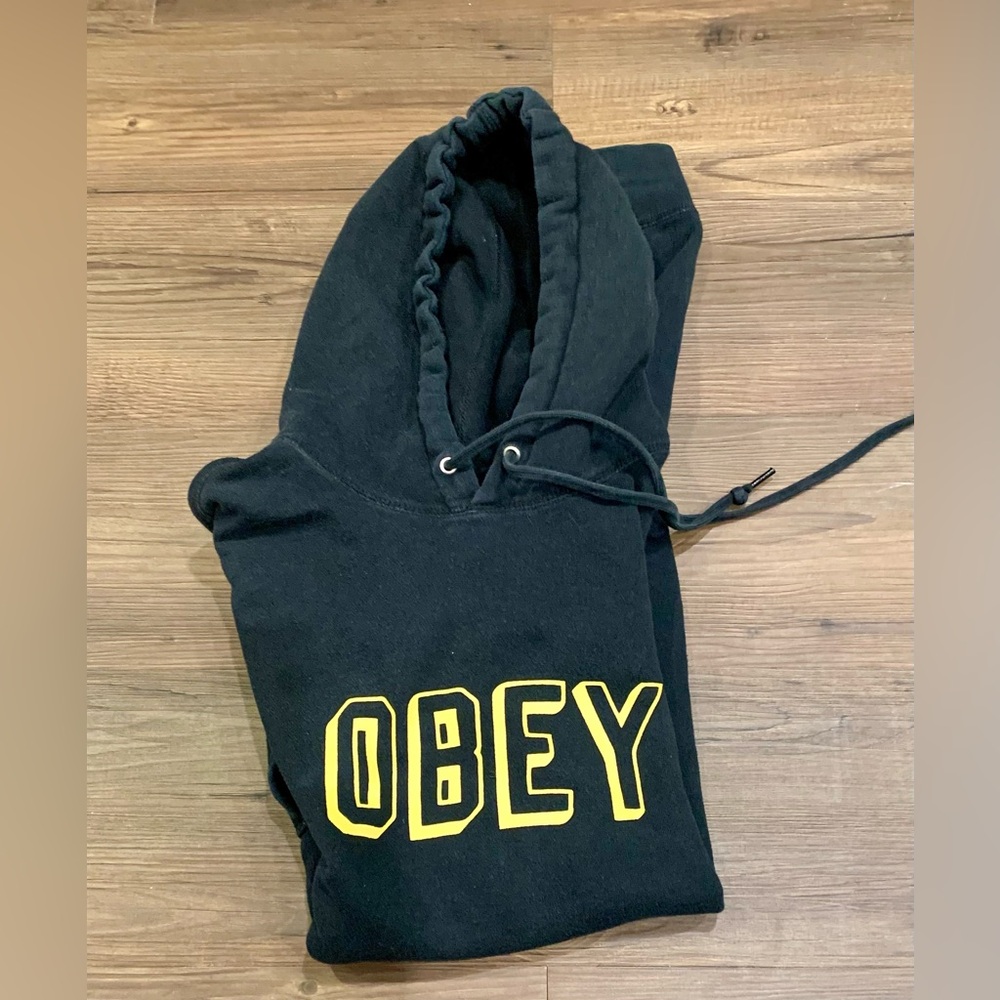 Obey  Black Hoodie size L